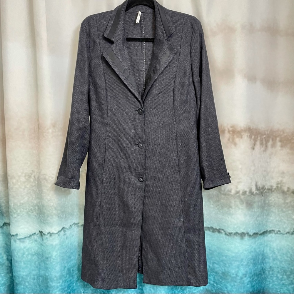 Piazza Sempione Long Linen Jacket made in Italy